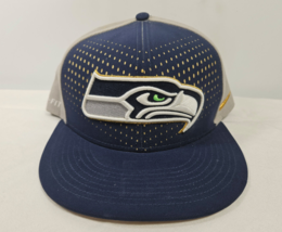 Seattle Seahawks Nike True Dri-Fit Hat Cap Big Logo Gold Blue Snapback - £17.71 GBP