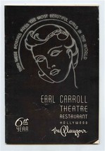 Earl Carroll&#39;s Theatre Restaurant 6th Year Playgoer 1943 Hollywood V for Venus  - £15.03 GBP