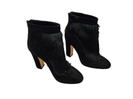 DOLCE &amp; GABBANA Black Suede and Dyed Calf Hair Panel Booties - NWOB - Si... - $485.00