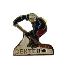 Center Vintage Hockey Pin Enamel Filled Sports Player Collectible PINS1 - $462.55 MXN