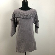 H&amp;M Purple/Gray Fringe Sweatshirt Dress xs - £11.68 GBP