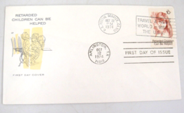 Retarded Children FDC Farnam Cachet 1st Day Issue Arlington TX 1974 2 Po... - $1.48