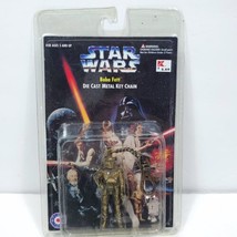 Star Wars 1996 Placo Toys Die Cast Metal Keychain BOBA FETT Belt clip NE... - £21.72 GBP