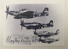 WWII Ace Clayton Kelly Gross signed photo - £39.96 GBP