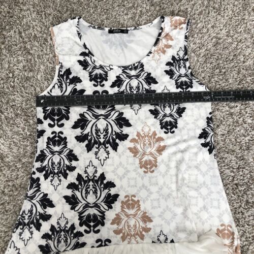 lily by firmiana tunic size medium ruffle lace detail hem Sleeveless Scoop Neck Item image 6