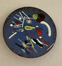 Modern Art Blue Brooch Pin - $20.00