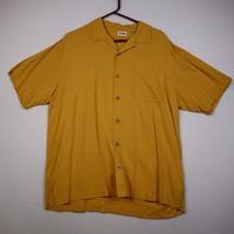 Tommy Bahama Orange Button Up Shirt Adult Mens L Hawaiian Short Sleeve - £20.07 GBP