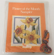 Vintage flower of the month sampler counted cross stitch kit crafts from... - $26.96 CAD