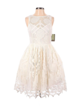 NWT Anthropologie Maeve Pina in White Ivory Lace Pineapple Fit &amp; Flare Dress 4 - £59.13 GBP