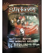 Slipknot Affiche Slip Nœud Kittie Un Minute Silence Berlin Columbiahalle - $246.85 CAD