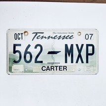 2007 United States Tennessee Carter County Passenger License Plate 562 MXP - £14.78 GBP