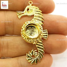 Authenticity Guarantee 
22 Kt Hallmark Real Solid Yellow Gold Blank Seahorse ... - £1,517.27 GBP