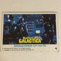 BattleStar Galactica Trading Card 1978 Vintage #98 Emissaries Of Hate - £1.54 GBP