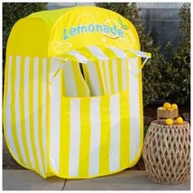 Kids&#39; Indoor Pop Up Play Tent Lemonade Stand Yellow &amp; White Striped NEW ... - $551.86 MXN