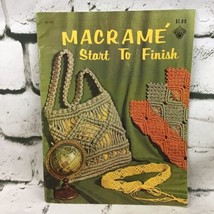 VINTAGE 1971 MACRAME START TO FINISH MACRAME PATTERNS PURSES BELTS JEWLERY - £15.61 GBP