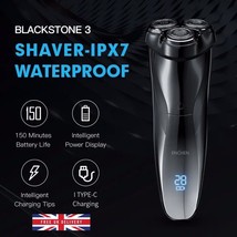 Men’s Electric Cordless Shaver 3D Cutting Heads Waterproof Razor Wet And Dry Use - £29.59 GBP