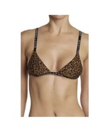 New Kendall Kylie Leopard Print Triangle Bikini Swim Top Size Large Padded - $24.70