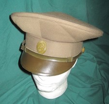 Vintage Soviet Officers Combat Field  Visor Hat Cap USSR  - $60.00