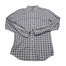 Banana Republic Shirt Mens Small S Blue Red Plaid Slim Fit Workwear Button Up - £20.22 GBP