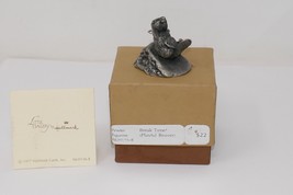 Hallmark 1977 Little Gallery Pewter Break Time Playful Beaver Figurine - £12.01 GBP
