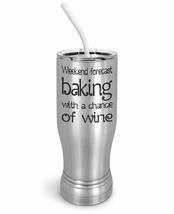 PixiDoodle Baker&#39;s Wine Drinker&#39;s Insulated Coffee Mug Tumbler with Spill-Resist - £27.51 GBP+