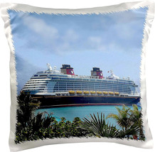 3dRose pc_214800_1 Cruise Ship Disney Pillow Case, 16  x 16 - £6.47 GBP