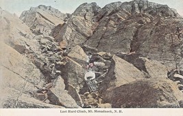 Cheshire County Nh~Last Hard Climb~Monadnock Mountain~Swallow Publ Postcard - £6.84 GBP