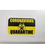Corona Virus Quarantine | Decal Vinyl Sticker | Cars Trucks Vans Walls L... - $1.95