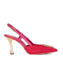 The Luna Fuchsia Leather Slingback Women Sandal image 8