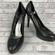 BCBG Generation Black Leather Pump Heels Women’s Size 8.5 M Hannah - £17.31 GBP