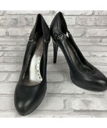 BCBG Generation Black Leather Pump Heels Women’s Size 8.5 M Hannah - £17.19 GBP