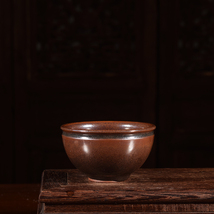 Brown Glaze CeramicTeaCup-Vintage GlossyTraditional PotteryCup for Tea C... - $900.00