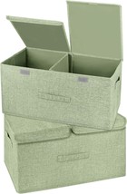 In The Valease 2 Pack Large Storage Boxes With Lids And Handles, Collapsible - £39.15 GBP