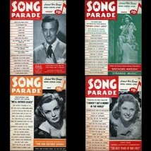 Song Parade Lyric Magazine 4 Lot 1944-47 Dale Evans Jane Pickens Beverly Tyler - £10.35 GBP