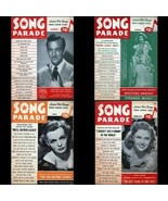 Song Parade Lyric Magazine 4 Lot 1944-47 Dale Evans Jane Pickens Beverly... - £10.37 GBP