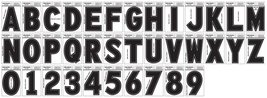 Hillman 3-Inch Die-Cut Black Gloss Finish, Wide Style, Vinyl Peel-Off Le... - $16.59
