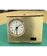 Nepro Travel Alarm Clock R 346  With Gold Plated Finish 1970 Swiss - $54.45