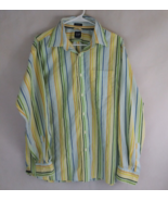 Gap Classic Fit Men&#39;s Colorful Striped Casual Shirt Size Large - $270.05 MXN