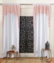 Madhu International Set Of 2 Bohemian Curtains - Handmade Cotton, 41&quot; X 87&quot;. - £31.88 GBP
