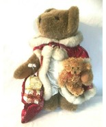 Sasha &amp; Nicholas Holiday Collectible Bear 2003 Vintage Bag Gifts Faux Fu... - $30.20