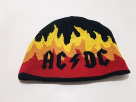 AC/DC Beanie Cap Hat Highway to Hell Fire Flames OFFICIAL AC/DC Concept One - $37.95