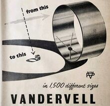1954 Vandervell Bearings Bushings Import Advertisement Autocar Automobil... - $35.02 CAD