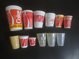 12 different Coca-Cola  Cups 1 foam 11 Plastic - $2.97