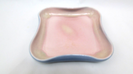 Vintage Red Wing Pink and Blue/Pink Curved Square #1037 Serving Dish USA - £21.59 GBP
