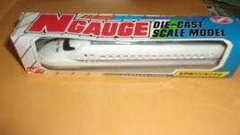 N Gauge Die-Cast Japanese Train Locomotive #35 Blue Stripe Silver Roof - $14.98