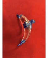 Color Glass Dolphin Figurine Collectible Handmade Blown Sea Animal Ornam... - $20.36 CAD