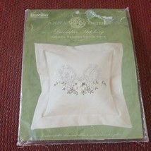 Antique Wedding Pillow Sham 16 x 16 Plaid BucillaAnna Griffin Stitchery Kit NEW - $15.60