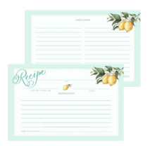 Vintage Lemon Recipe Cards, Set of 8 - $13.86