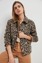 New Anthropologie Amoura Leopard Coat by The Korner  SMALL  $168 - £43.65 GBP