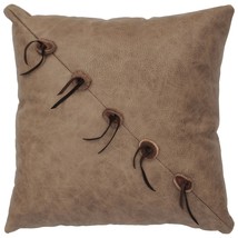 Wooded Haven Oversized Leather Cushion 16"x16" - $358.09 CAD